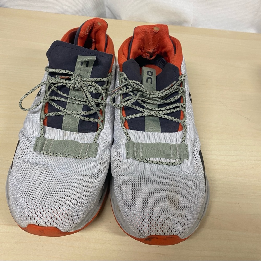 On Cloudnova Silver Orange Cloudtec Athletic Shoes Mens Size 12